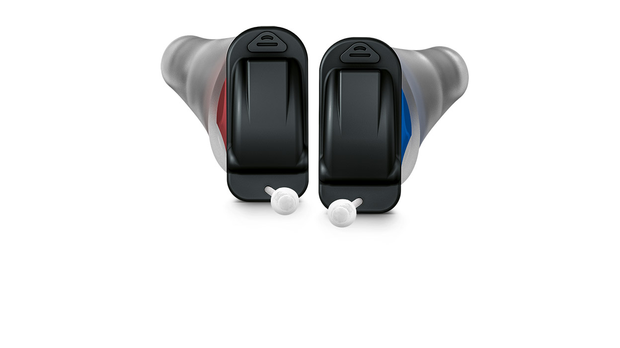 Verdens første CROS CIC, til brukere med hørselstap i ett øre som ikke kan nyttiggjøre seg høreapparat. CROS Silk Nx fanger opp lyd fra denne siden og overfører lyden til høreapparatet på det andre øret.